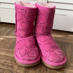 Costco Winter Boots- Sz Kid 13. Pink Whearts. | Color: Pink | Size: 13g | Herabeautyshop's Closet